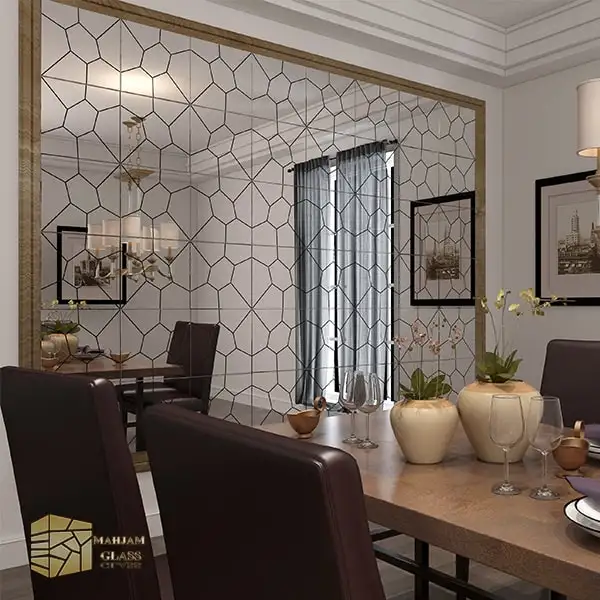 آینه دکوراتیو طرح افشان