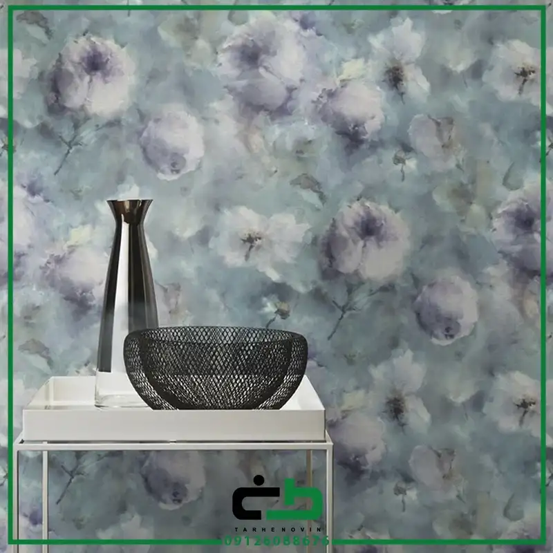 کاغذ ديواري راش طرح watercolor-flowers __ طرح نوین با ۱۴ سال سابقه درزمینه دکوراسیون ساختمانی
