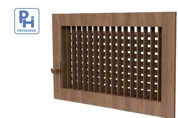 دریچه فن کویل شیاردار چوبی