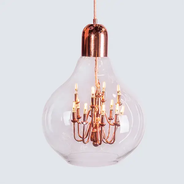چراغ آویز آشپزخانه فلزی شیشه ای مدل KING EDISON __ ارائه انواع لوستر، چراغ آویز، آباژور و روشنایی مدرن