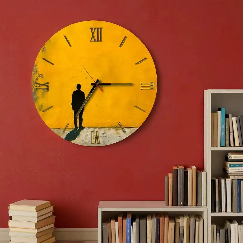 ساعت دیواری مدرن طرح سایه کد CLK-32 __ نووا، تولید محصولات درخشنده