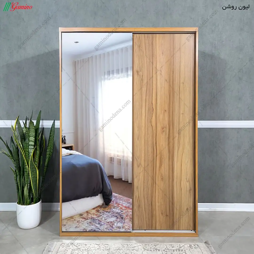 کمد دیواری ریلی آینه دار روجا