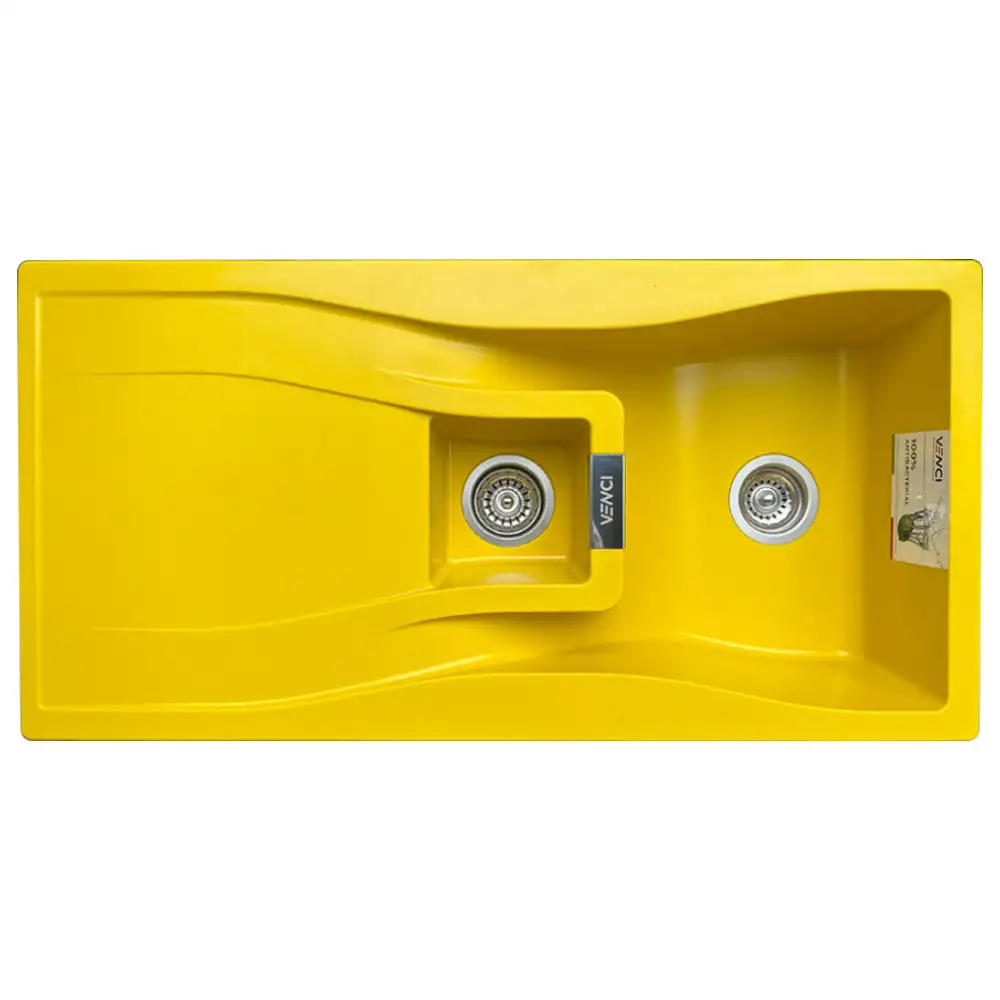 سینک گرانیتی میوه شور دار تک لگن سینی دار مدل Venci M-300