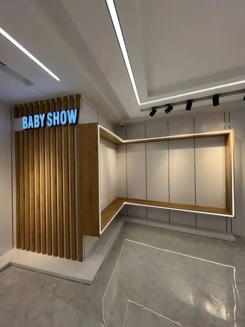 پروژه طراحی و اجرای فروشگاه baby show