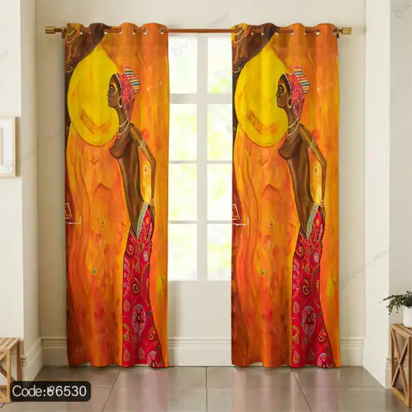 پرده طرح زن بودایی کد 6530