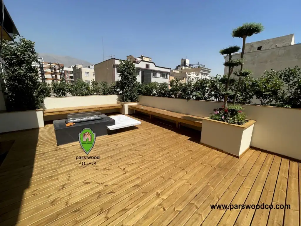 فلاورباکس نیمکت دار مدل سوسن برند پارس وود‬
