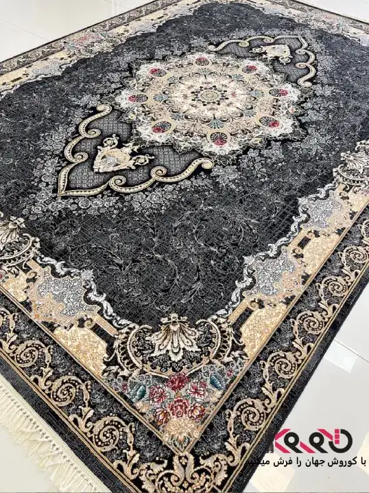 فرش 700 شانه سرمه ای طرح درسا