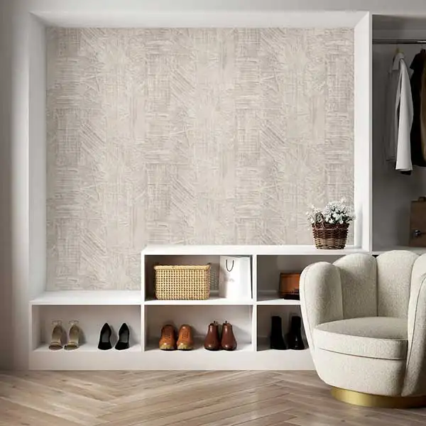 کاغذ دیواری مدرن طرح هندسی سفید کد 11066