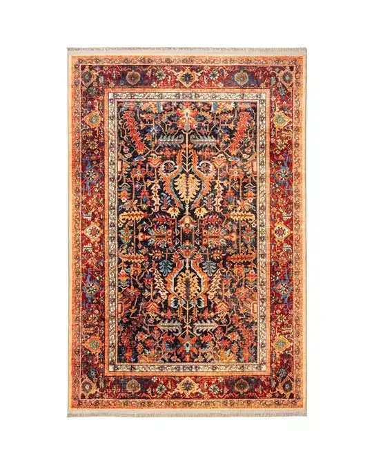 فرش ماشینی سنتی طرح 901405 تمام رنگ 1000 شانه