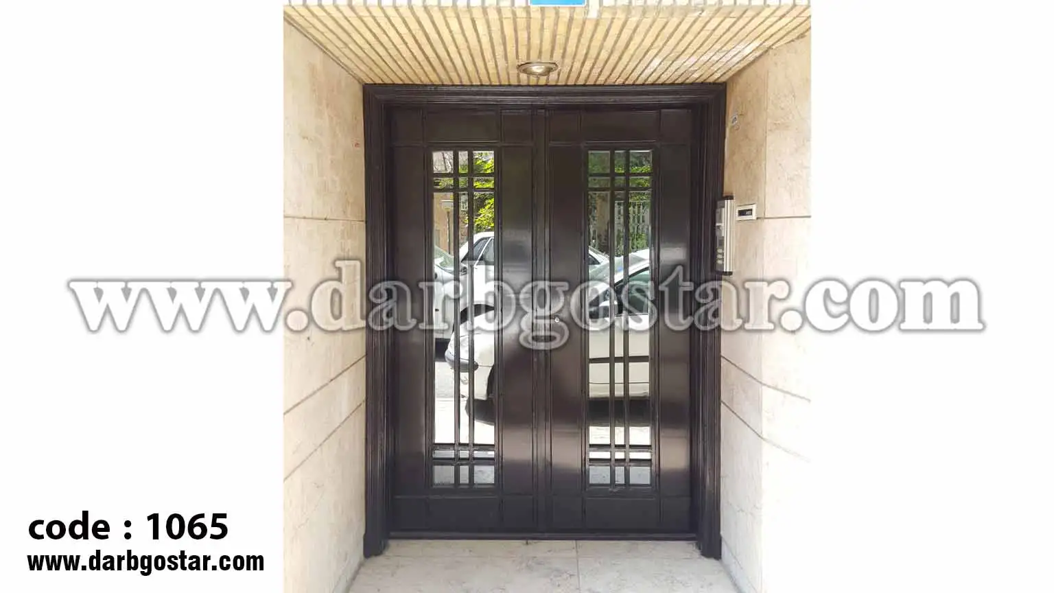 درب دو لنگه ورودی ساختمان کد درب 1065
