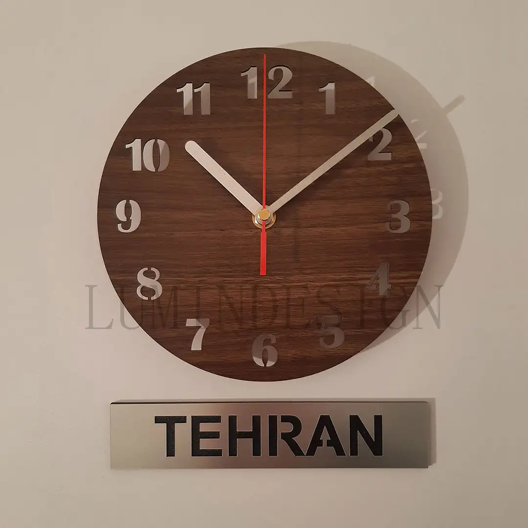 ساعت دیواری با تیکت تهران __ با ما ایده‌های خود را به تصویر بکشید ...