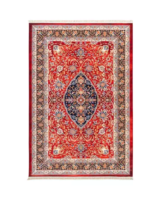فرش ماشینی سنتی طرح 25CS0130 قرمز 1000 شانه