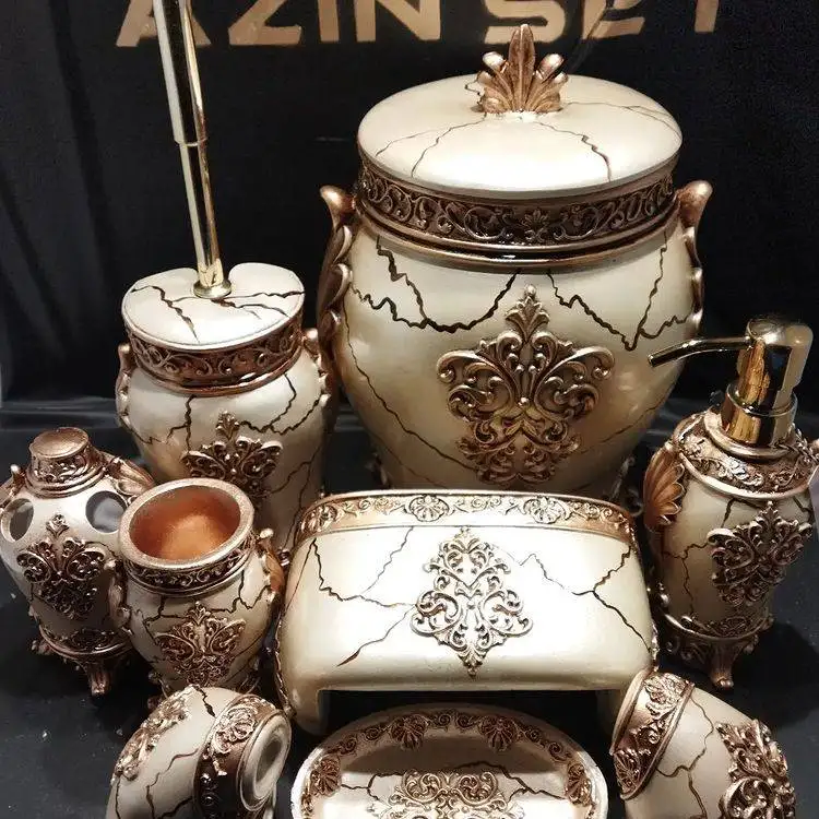 ست سرویس بهداشتی سلطنتی طرح سنگ 6 پارچه آذین ست